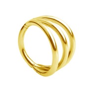 Náušnica Titanium triple clicker gold helix lastúra - 1,2/8 Náušnica Titanium triple clicker gold helix lastúra - 1,2/8
