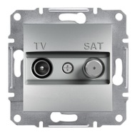 SCHNEIDER ASFORA TV-SAT ZÁSUVKA 1dB KONC. ALU B/R SCHNEIDER ASFORA TV-SAT ZÁSUVKA 1dB KONC. ALU B/R