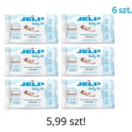 6 x 72 ks Jelp 0+ vlhčené obrúsky 98% voda pre deti NOVINKA