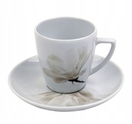 Obľúbená šálka/podšálka 100ml 12cm biela magnólia Obľúbená šálka/podšálka 100ml 12cm biela magnólia