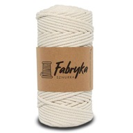 Splietaná šnúra 5 mm s jadrom STANDARD, prírodná bavlna, 100 m Splietaná šnúra 5 mm s jadrom STANDARD, prírodná bavlna, 100 m