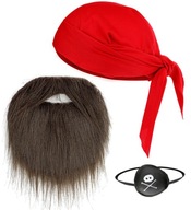 SÚPRAVA PIRÁTSKEHO KOSTÝMU BRAD + BANDANA + ČELENKA SÚPRAVA PIRÁTSKEHO KOSTÝMU BRAD + BANDANA + ČELENKA