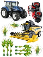 Oblátka na koláče TRACTOR COMBINE Farma pre farmára Cukor Tlač A4 Oblátka na koláče TRACTOR COMBINE Farma pre farmára Cukor Tlač A4