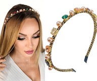 KAMIENKY NA VLASY ELEGANTNÉ ÚZKE CRYSTALS DIADEM Diadém KAMIENKY NA VLASY ELEGANTNÉ ÚZKE CRYSTALS DIADEM Diadém