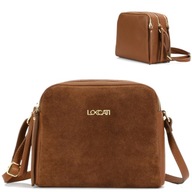 Crossbody kabelka s dlhým popruhom, semišová koža Crossbody kabelka s dlhým popruhom, semišová koža