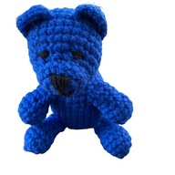 Háčkovaný maskot malý medveď farieb RUČNÁ Háčkovaný maskot malý medveď farieb RUČNÁ