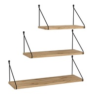 LOFT TRIO Závesná nástenná polica 20cm Sada 3 ks LOFT TRIO Závesná nástenná polica 20cm Sada 3 ks