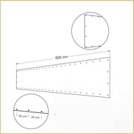 INŠTALÁCIA OČIEK KAŽDÝCH 25CM KRYT BALKÓNU 6M COVER-IT