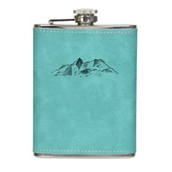 Fľaša bedrová z ekokože 200 ml - Góry Mininal TYRKYSOVÁ Fľaša bedrová z ekokože 200 ml - Góry Mininal TYRKYSOVÁ