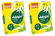 Farebný kopírovací papier Rey Adagio A4 80g žltý x 2