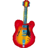 Fóliový balón Gitara červená 35 palcov 89 cm rock music červená Fóliový balón Gitara červená 35 palcov 89 cm rock music červená