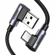 UZELNÝ KÁBEL USB-A NA USB C UHOL 90 STUPŇOV QC 3.0 PD 3A BRAIDED 3M UZELNÝ KÁBEL USB-A NA USB C UHOL 90 STUPŇOV QC 3.0 PD 3A BRAIDED 3M