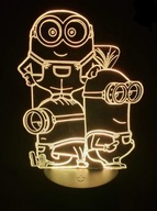 3D LED USB NOČNÁ LAMPA MINIONS TEAM DIAĽKOVÉ BAJKA