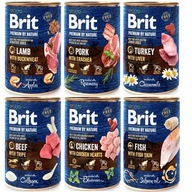 Brit Nature mokré krmivo pre psov MIX OF FLAVORS 6 balení York Shih Tzu Maltese