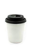 Papierové šálky na kávu 250ml Biele + Viečko 100s Papierové šálky na kávu 250ml Biele + Viečko 100s