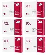 6x POLSPEED A4 kopírovací papier kancelársky 80g | 500 listov 6x POLSPEED A4 kopírovací papier kancelársky 80g | 500 listov