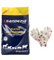 Suchá dezinfekcia Sandezia 10 kg + Záhradné rukavice