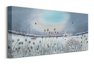 Obraz na plátne Jo Grundy Winter Village Fox 60x30 cm