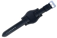 Kožený remienok s podložkou 22mm čierny + teleskopy Kožený remienok s podložkou 22mm čierny + teleskopy