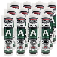 12 kusov Akrylový GRAFEN akrylátový tmel BIELY 300ml 12 kusov Akrylový GRAFEN akrylátový tmel BIELY 300ml