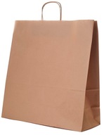 Hnedé eko papierové tašky 45x17x48, priestranné, čisté, pripravené na tlač, v balení 25ks