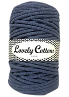 Bavlnená šnúrka Lovely Cottons 5 mm Jeans Bavlnená šnúrka Lovely Cottons 5 mm Jeans