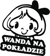 Nálepka WANDA V AUTE do auta 18x15 farieb Nálepka WANDA V AUTE do auta 18x15 farieb
