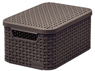 Košík s vrchnákom Style M 38,6 x 28,7 x 17 cm tmavohnedý CURVER Košík s vrchnákom Style M 38,6 x 28,7 x 17 cm tmavohnedý CURVER