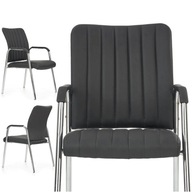Kožená stolička GOVIR Black do konferenčnej miestnosti GOVIR