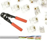 Krimpovací nástroj + kábel + RJ45 PLUG