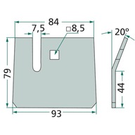 Kovová škrabka 3mm 93x79 mm 18051-H101