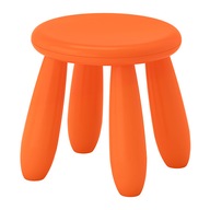 IKEA MAMMUT Detská taburetka, oranžová taburetka