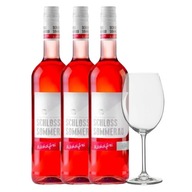 SCHLOSS SOMMERAU - sladké ružové nealkoholické víno, 3 fľaše