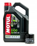 Motocyklový olej Motul 5100 4L 10W40 + olejový filter