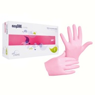 L easyCARE ružové nitrilové rukavice