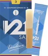 3 Vandoren V21 SR803 soprán saxofónové jazýčky