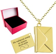 NÁHRDELNÍK Zlatý LIST pre mamu mojej sestry s GRAVÍROU NÁHRDELNÍK Zlatý LIST pre mamu mojej sestry s GRAVÍROU