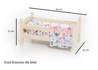DREVENÁ POSTIEĽKA pre bábiky + POSTEĽNOSŤ 5 prvkov DREVENÁ POSTIEĽKA pre bábiky + POSTEĽNOSŤ 5 prvkov