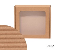 Krabička s oknom 30x30x10 Vlnitý rebrovaný Krabička s oknom 30x30x10 Vlnitý rebrovaný