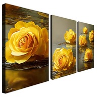Nástenné obrazy 120x60 triptych ruža na plátne Nástenné obrazy 120x60 triptych ruža na plátne