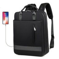Batoh/taška JQ 1005 na 17,3 cm notebook s USB, čierna
