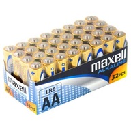 Maxell Alkaline LR6 AA alkalická batéria 32 PCS Maxell Alkaline LR6 AA alkalická batéria 32 PCS