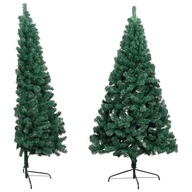 Umelý vianočný stromček so stojanom, polovičný, zelený, 1
