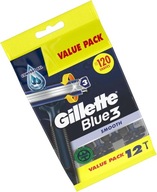 GILLETTE SHAVER BLUE 3 SMOOTH 12 kusov / sáčok / GILLETTE SHAVER BLUE 3 SMOOTH 12 kusov / sáčok /