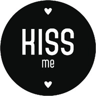 DEKORATÍVNE nálepky KISS me 10 kusov