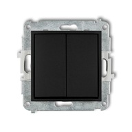 Schodiskový vypínač bez piktogramu Black Karlik MINI Schodiskový vypínač bez piktogramu Black Karlik MINI