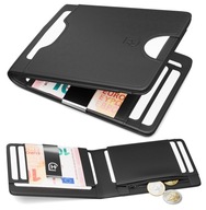 James Hawk Smart Wallet pánska kožená peňaženka Slim 1,5 cm RFID Black James Hawk Smart Wallet pánska kožená peňaženka Slim 1,5 cm RFID Black
