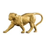 Živicový stolík sochou zvieratiek Leopard