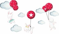 Nálepky PRE DETI na stenu, balóny, balón ZAJÍC Nálepky PRE DETI na stenu, balóny, balón ZAJÍC