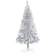 Umelý vianočný stromček so stojanom, strieborný, 120 cm, PE